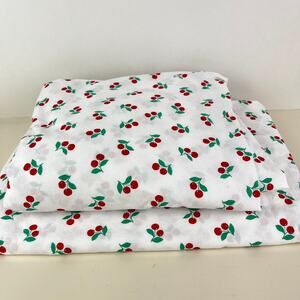 Kate Spade New York 100% Cotton Twin Sheet Set Cherries
